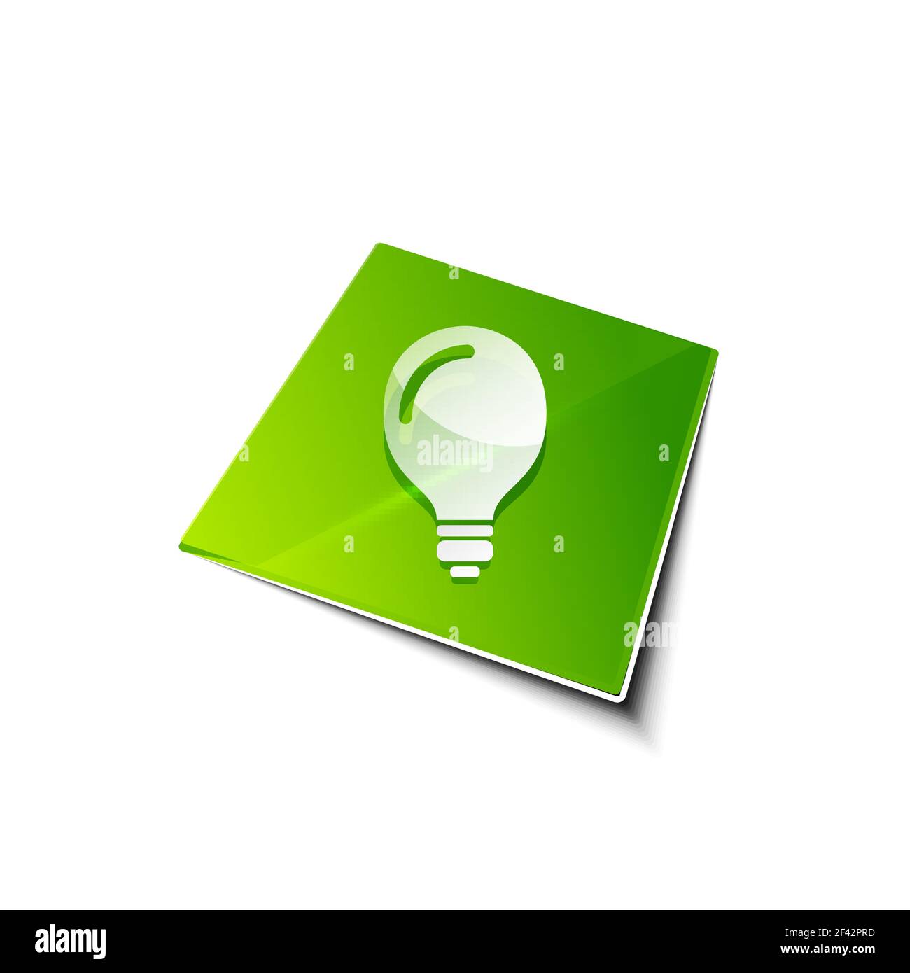 Light bulb, new idea concept web button. Light bulb, new idea concept web button, vector illustration Stock Vector