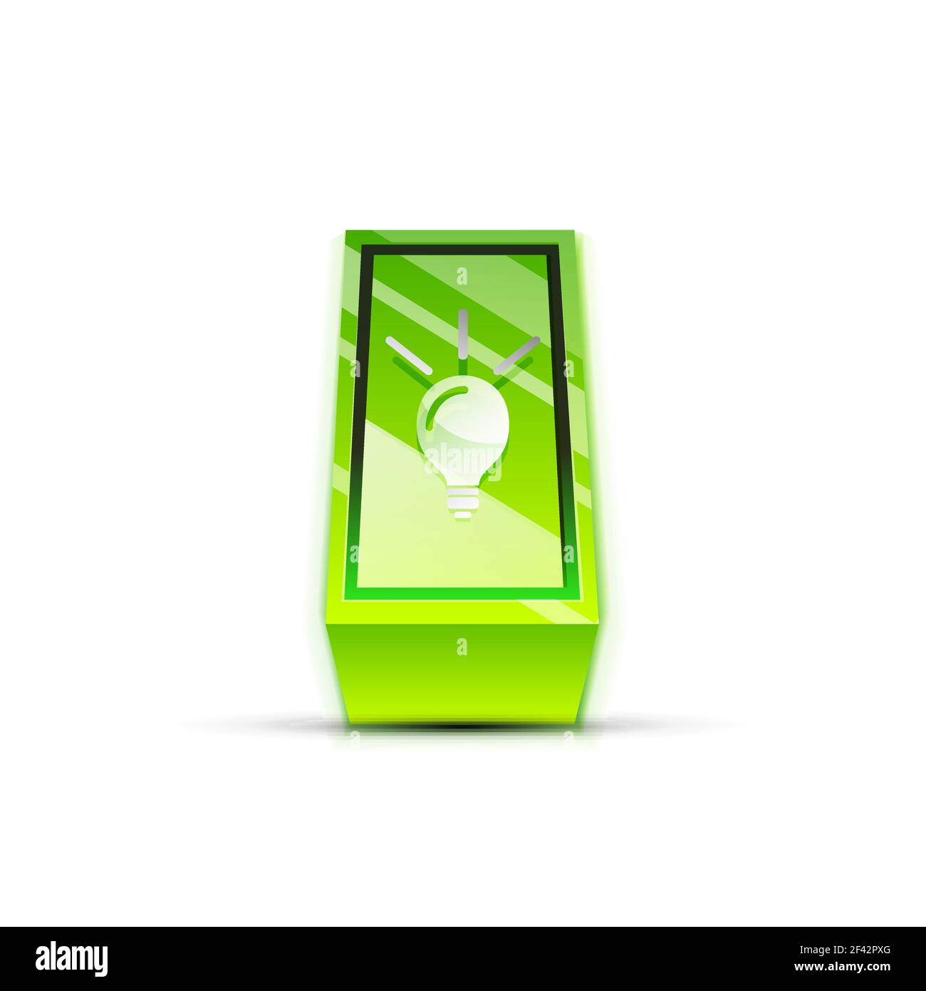 Light bulb, new idea concept web button. Light bulb, new idea concept web button, vector illustration Stock Vector