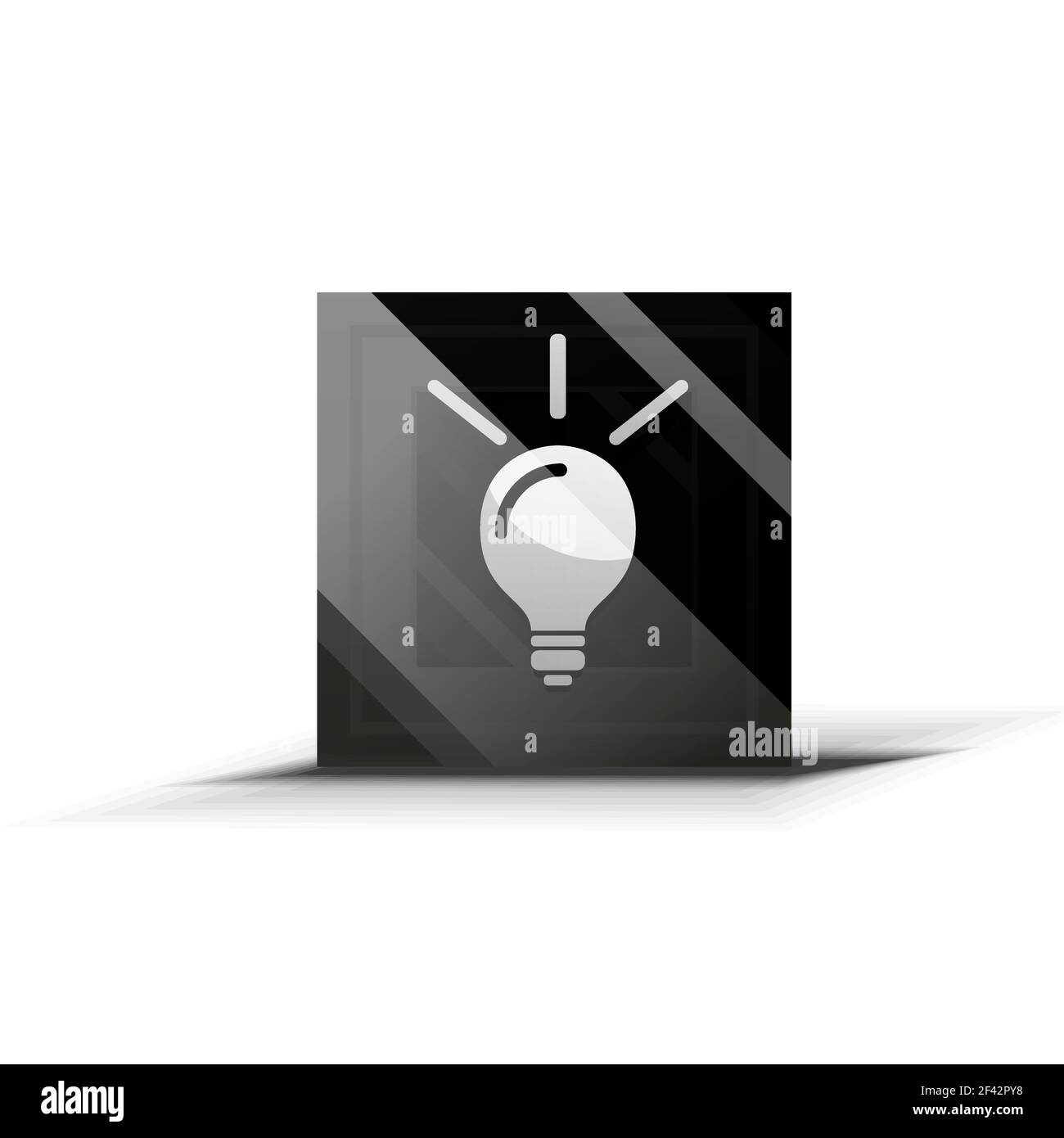 Light bulb, new idea concept web button. Light bulb, new idea concept web button, vector illustration Stock Vector