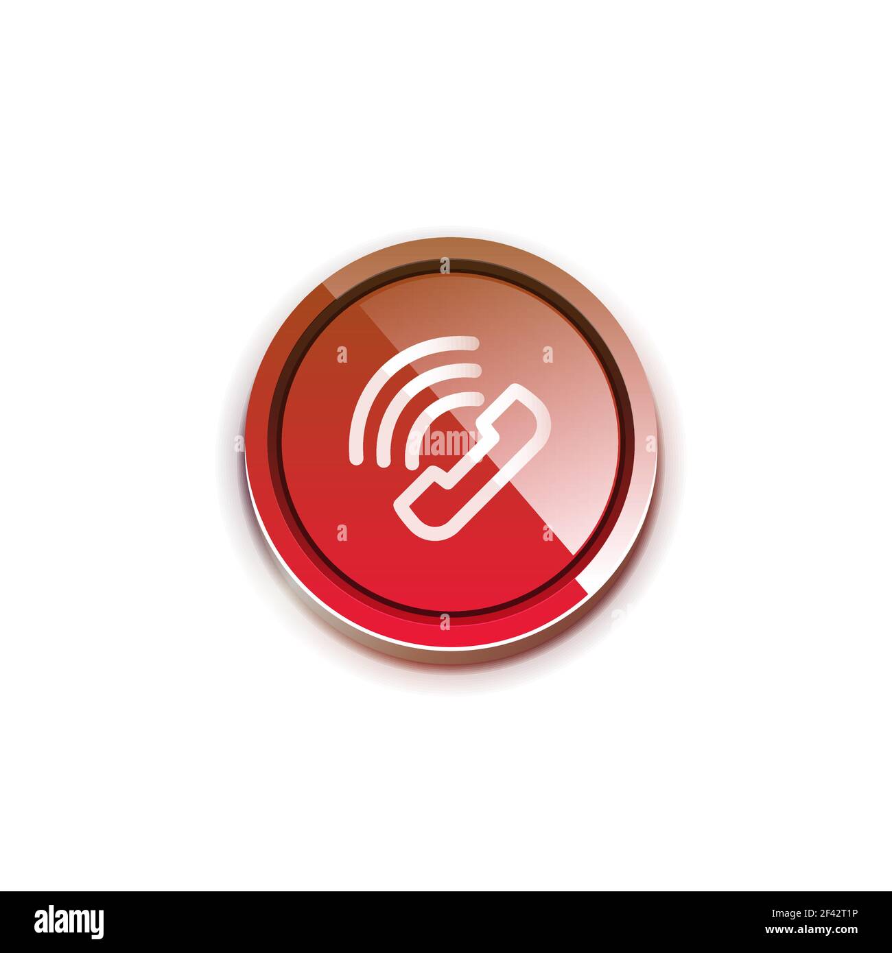 Vector phone support web button. Vector phone support web button, digital technology concept, old phone icon Stock Vector