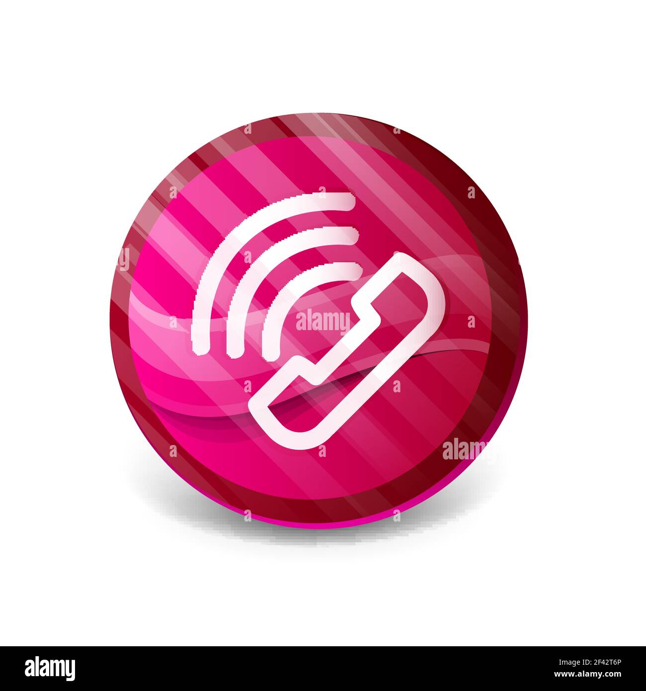 Vector phone support web button. Vector phone support web button, digital technology concept, old phone icon Stock Vector
