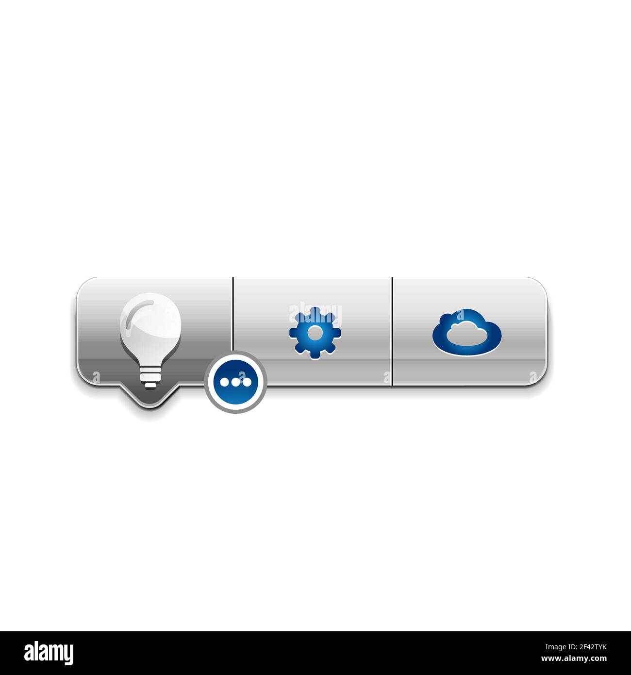 Light bulb, new idea concept web button. Light bulb, new idea concept web button, vector illustration Stock Vector