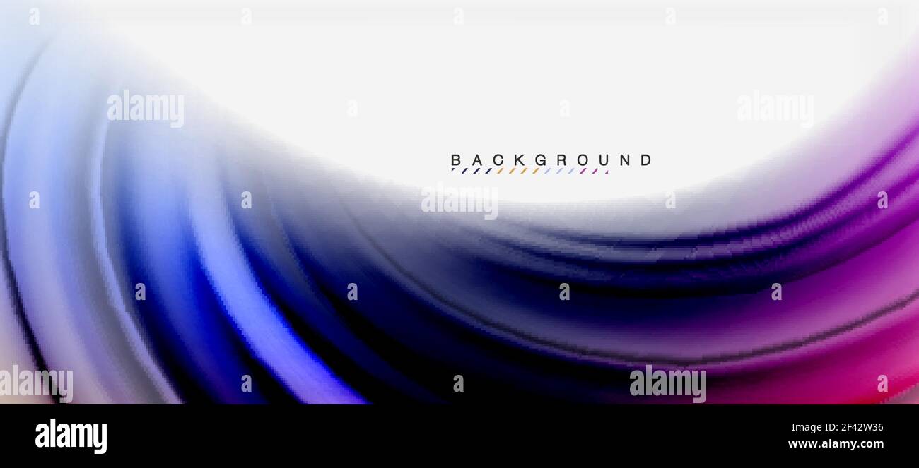 Blurred fluid colors background, abstract waves lines, vector illustration. Blurred fluid colors background, abstract waves lines, mixing colours with light effects on light backdrop. Vector artistic illustration for presentation, app wallpaper, banner or posters Stock Vector