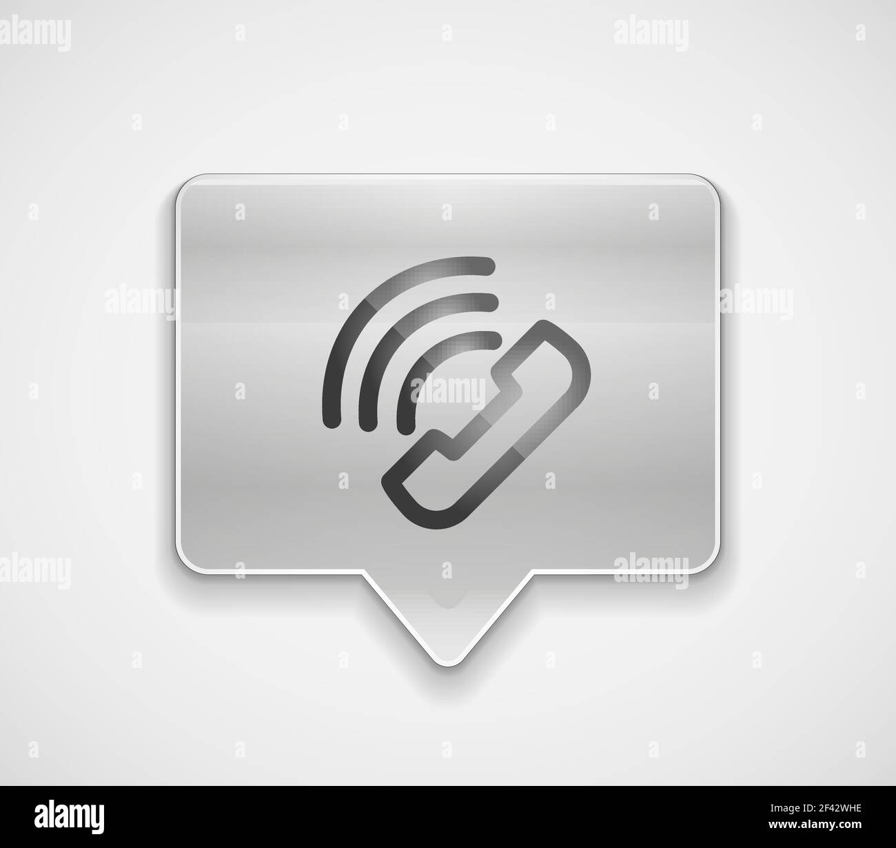Vector phone support web button. Vector phone support web button, digital technology concept, old phone icon Stock Vector
