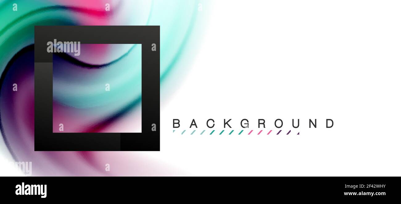 Swirl fluid flowing colors motion effect, holographic abstract ...