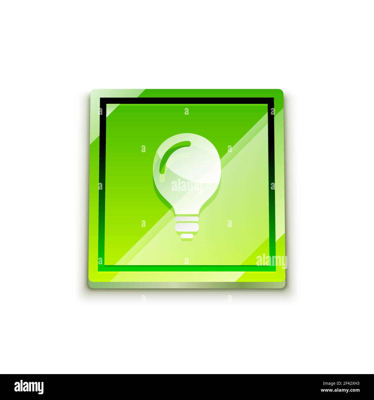Light bulb, new idea concept web button. Light bulb, new idea concept web button, vector illustration Stock Vector