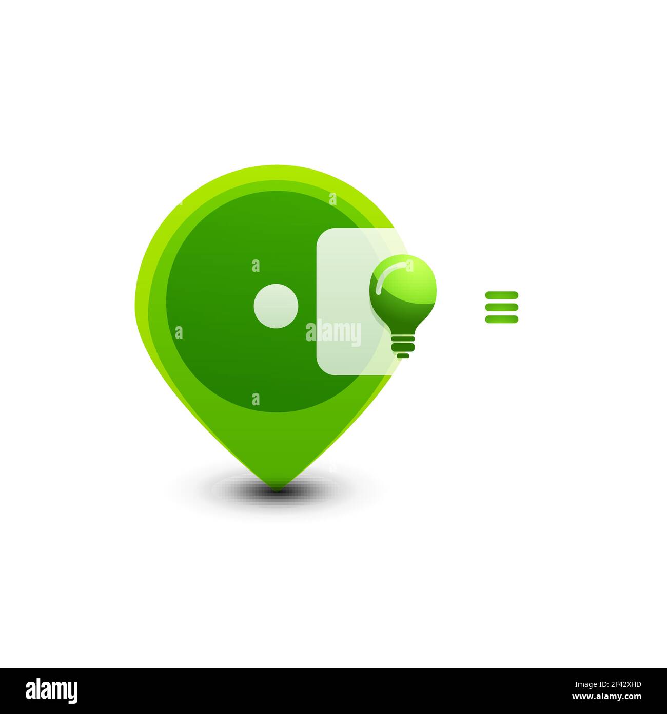 Light bulb, new idea concept web button. Light bulb, new idea concept web button, vector illustration Stock Vector