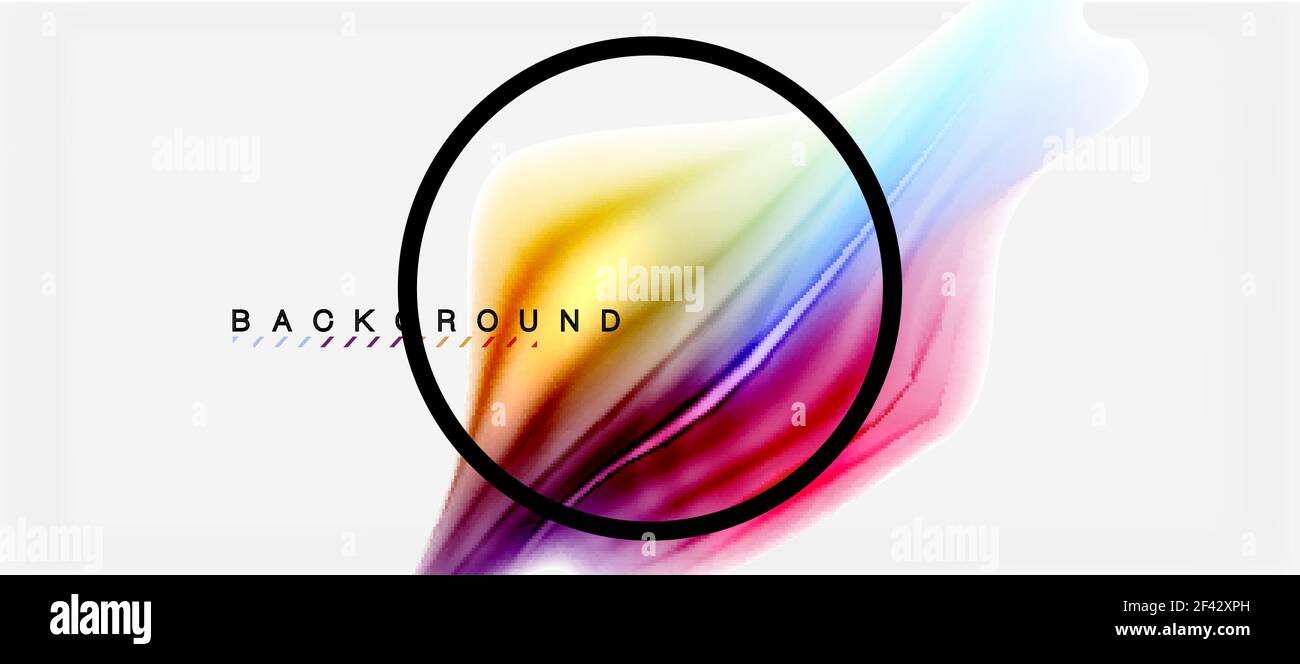 Blurred fluid colors background, abstract waves lines, vector illustration. Blurred fluid colors background, abstract waves lines, mixing colours with light effects on light backdrop. Vector artistic illustration for presentation, app wallpaper, banner or posters Stock Vector