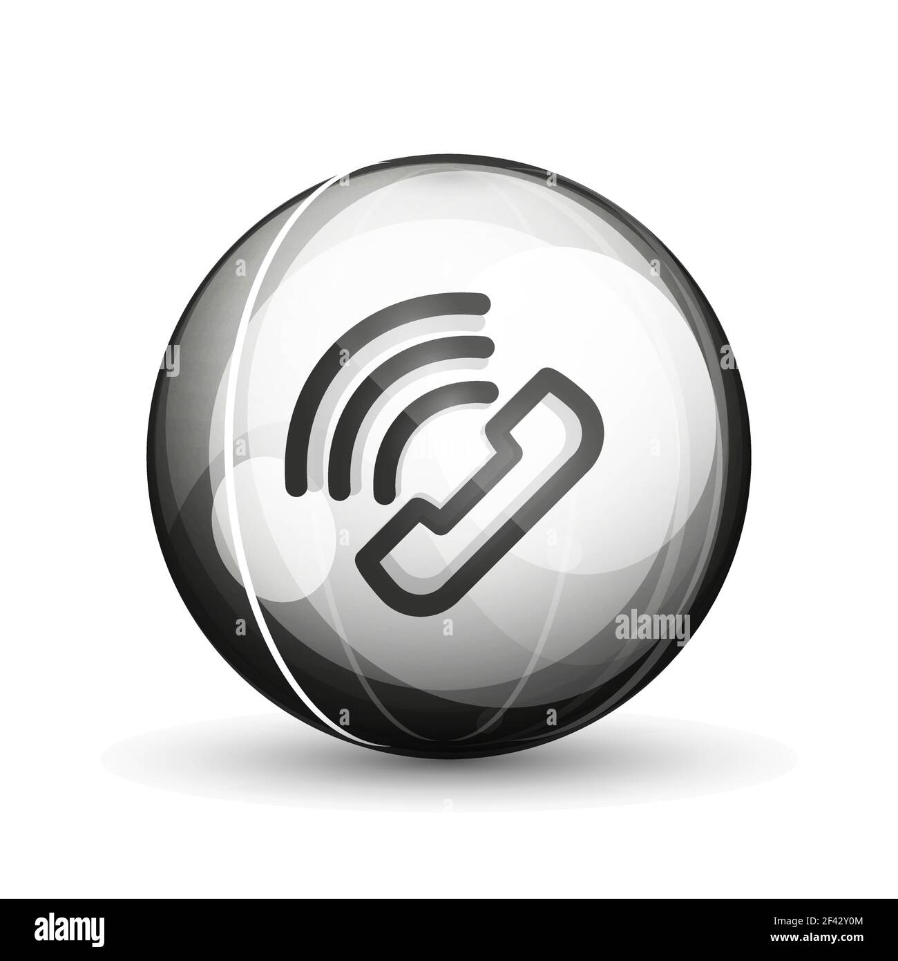 Phone support call center button. Phone support call center button, web icon design Stock Vector