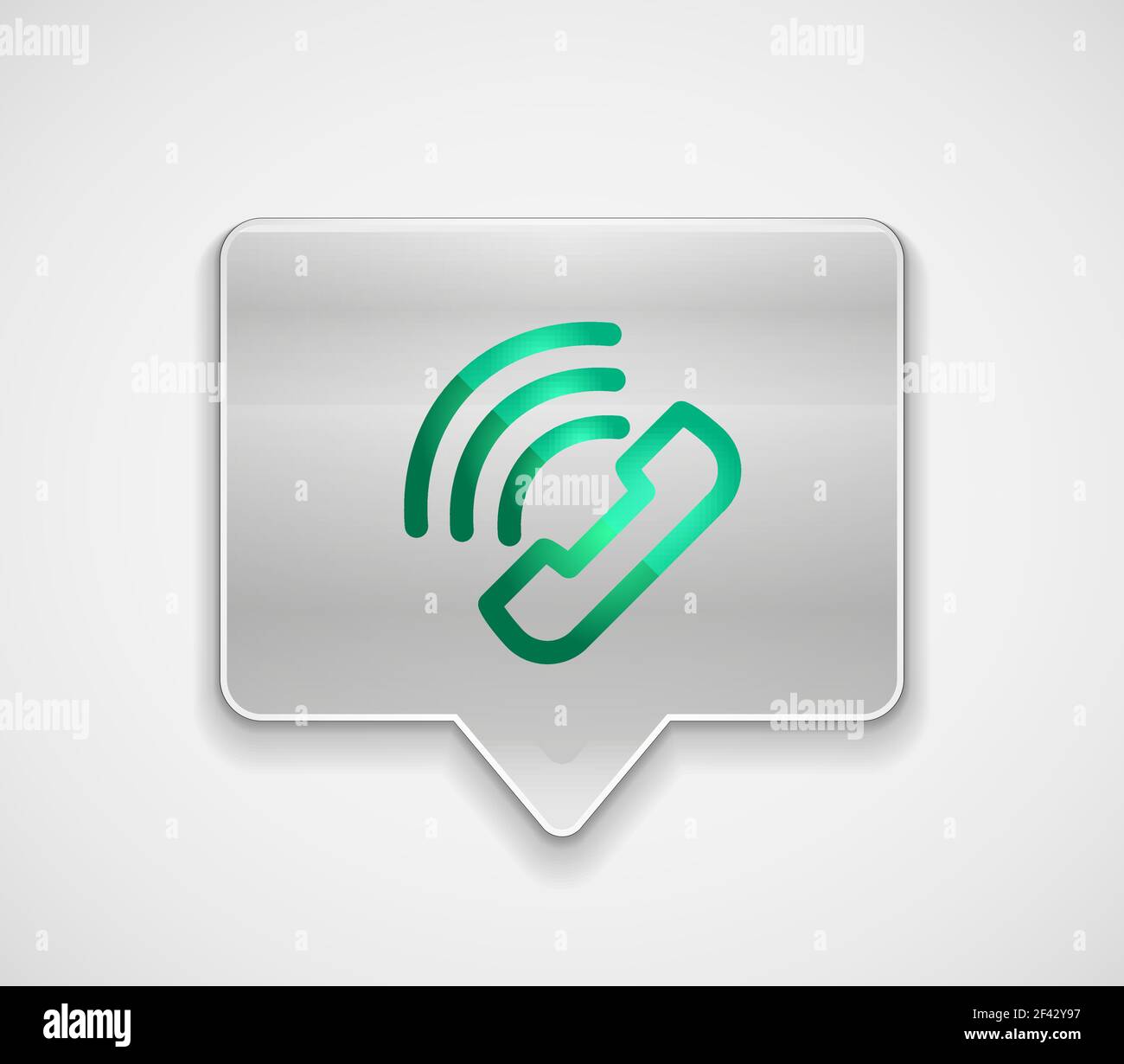 Vector phone support web button. Vector phone support web button, digital technology concept, old phone icon Stock Vector