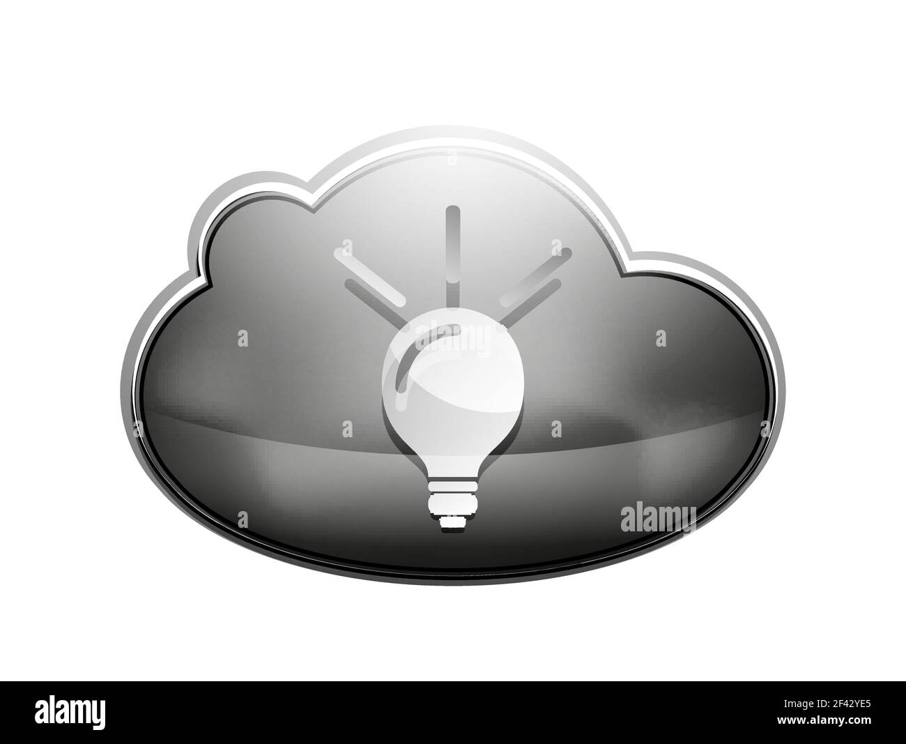 Light bulb, new idea concept web button. Light bulb, new idea concept web button, vector illustration Stock Vector