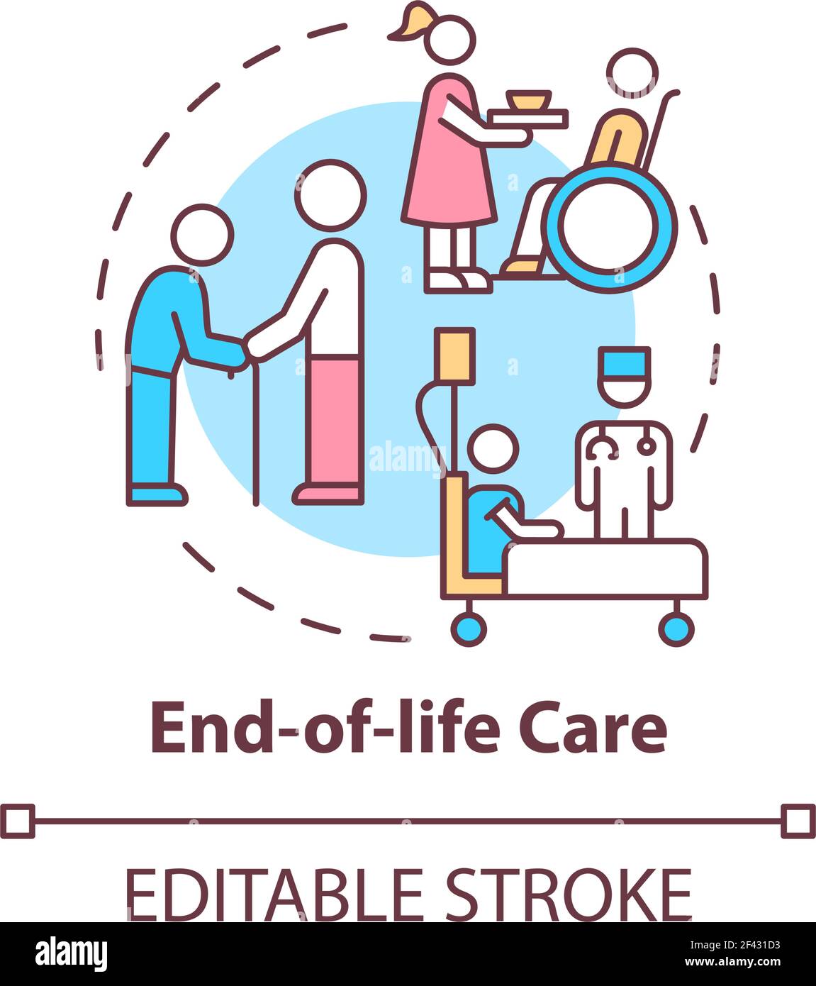 Endoflife care concept icon Stock Vector Image & Art Alamy