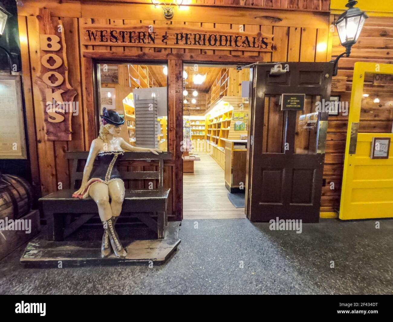 The colorful interior at Wall Drug Store, Wall, South Dakota, USA Stock