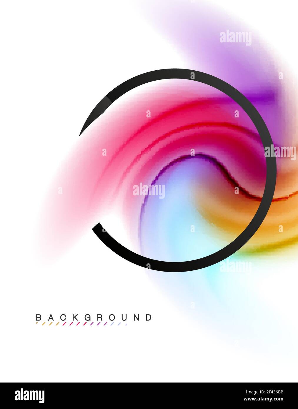 Swirl fluid flowing colors motion effect, holographic abstract ...