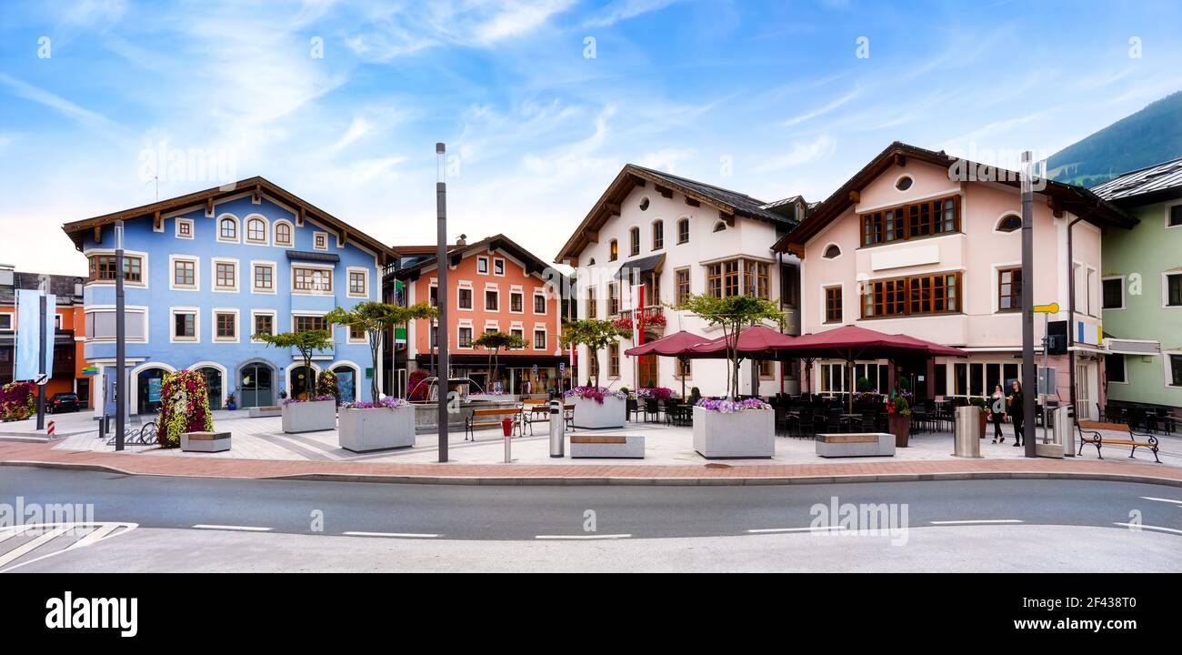 Cityscape of Mittersill with Town hall, Austria, Europe Stock Photo - Alamy