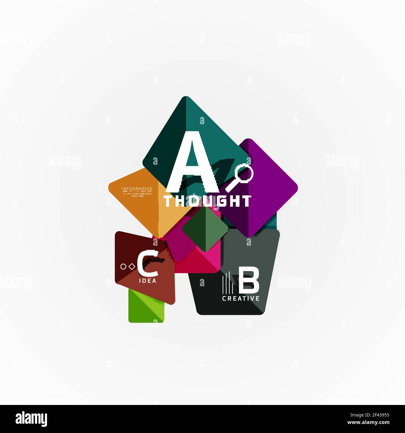 Geometric Option Abstract geometric option infographic banners, a b c steps process ...