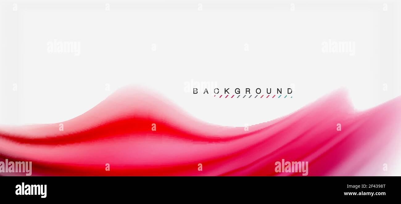 Blurred fluid colors background, abstract waves lines, vector illustration. Blurred fluid colors background, abstract waves lines, mixing colours with light effects on light backdrop. Vector artistic illustration for presentation, app wallpaper, banner or posters Stock Vector