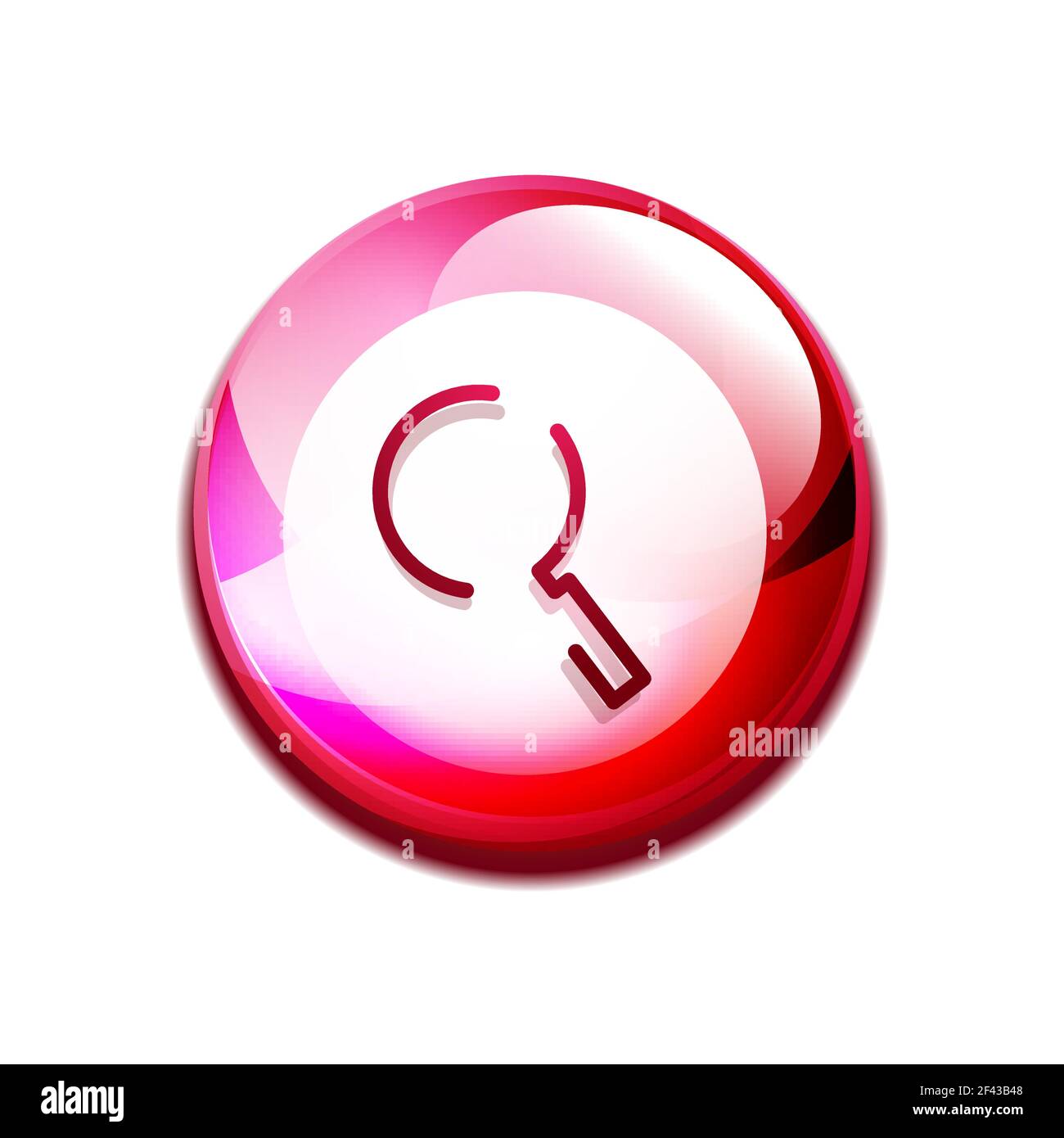 Search magnifyier web button, magnify icon. Modern magnifying glass ...