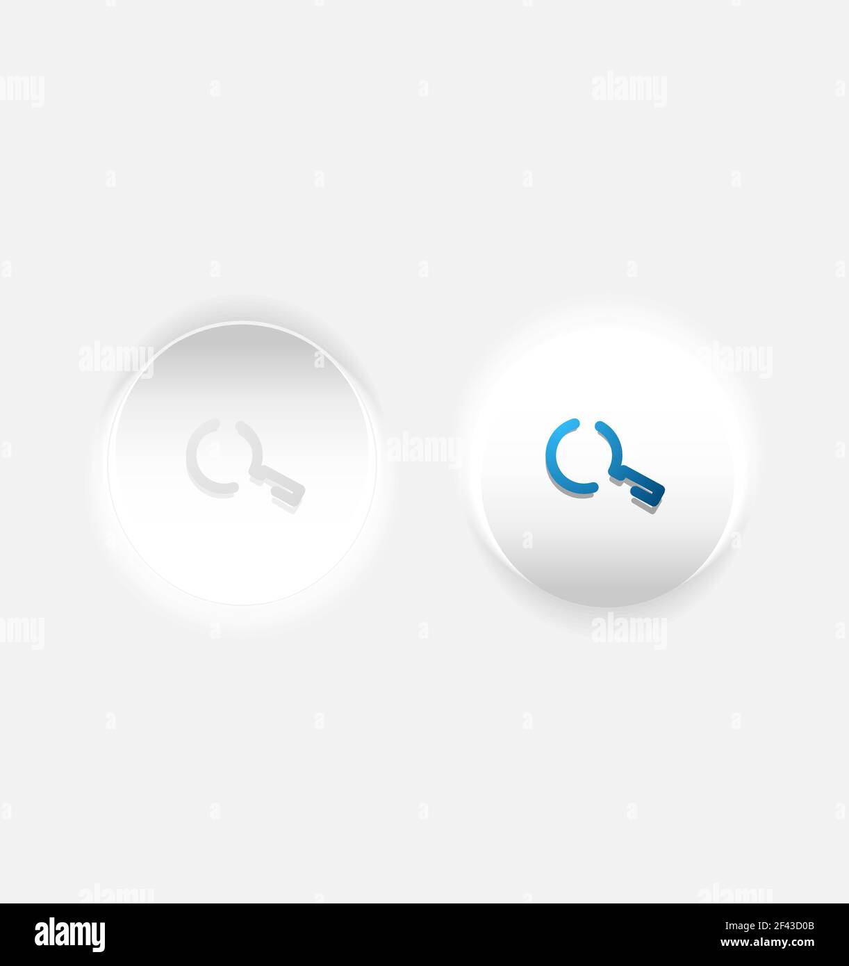 Search magnifyier web button, magnify icon. Modern magnifying glass ...