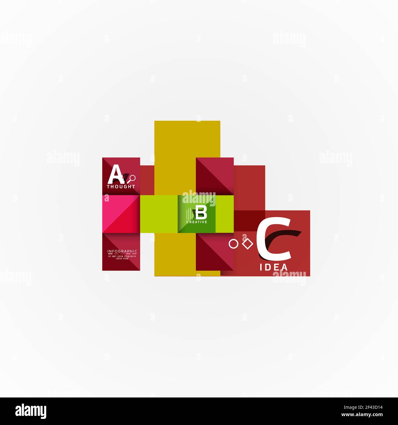 Geometric Option Abstract geometric option infographic banners, a b c steps process ...