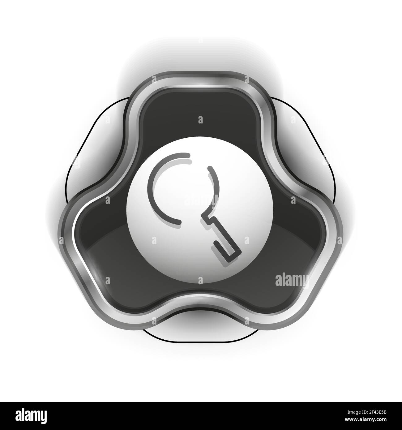 Search magnifyier web button, magnify icon. Modern magnifying glass ...