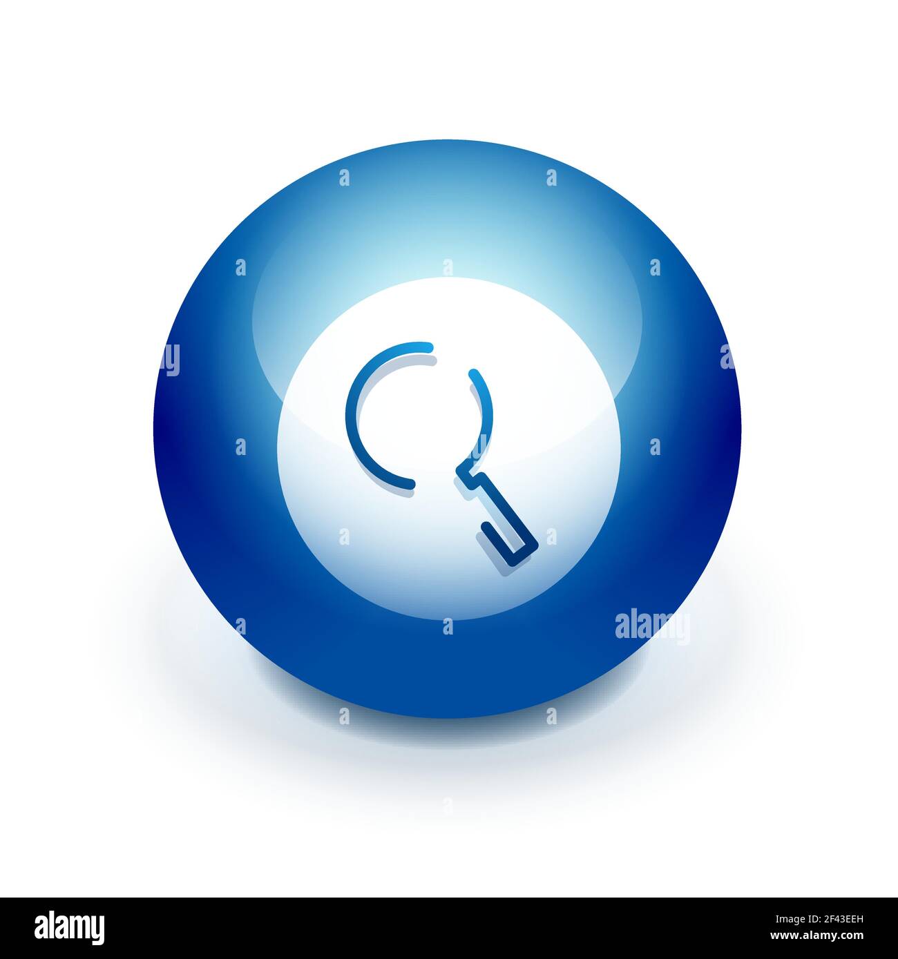 Search magnifyier web button, magnify icon. Modern magnifying glass