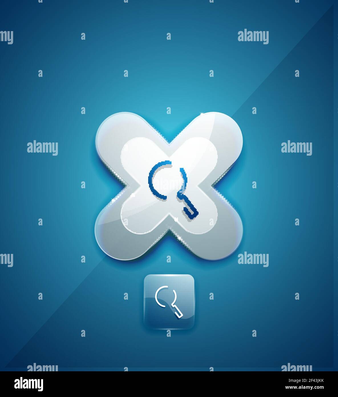 Search magnifyier web button, magnify icon. Modern magnifying glass ...