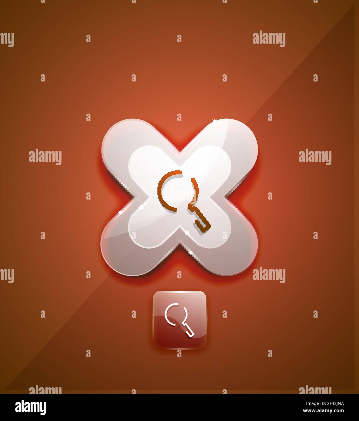 Search magnifyier web button, magnify icon. Modern magnifying glass ...
