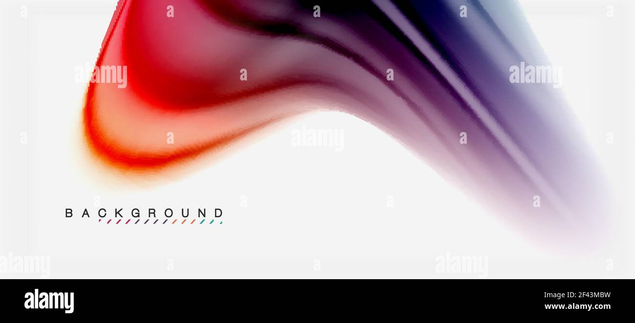 Blurred fluid colors background, abstract waves lines, vector illustration. Blurred fluid colors background, abstract waves lines, mixing colours with light effects on light backdrop. Vector artistic illustration for presentation, app wallpaper, banner or posters Stock Vector