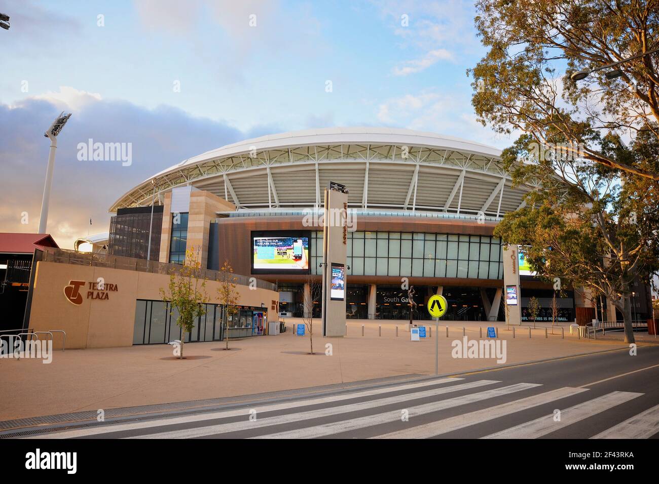 The South Gate entrance to the redeveloped Adelaide Oval which was  completed in March 2014 Stock Photo - Alamy