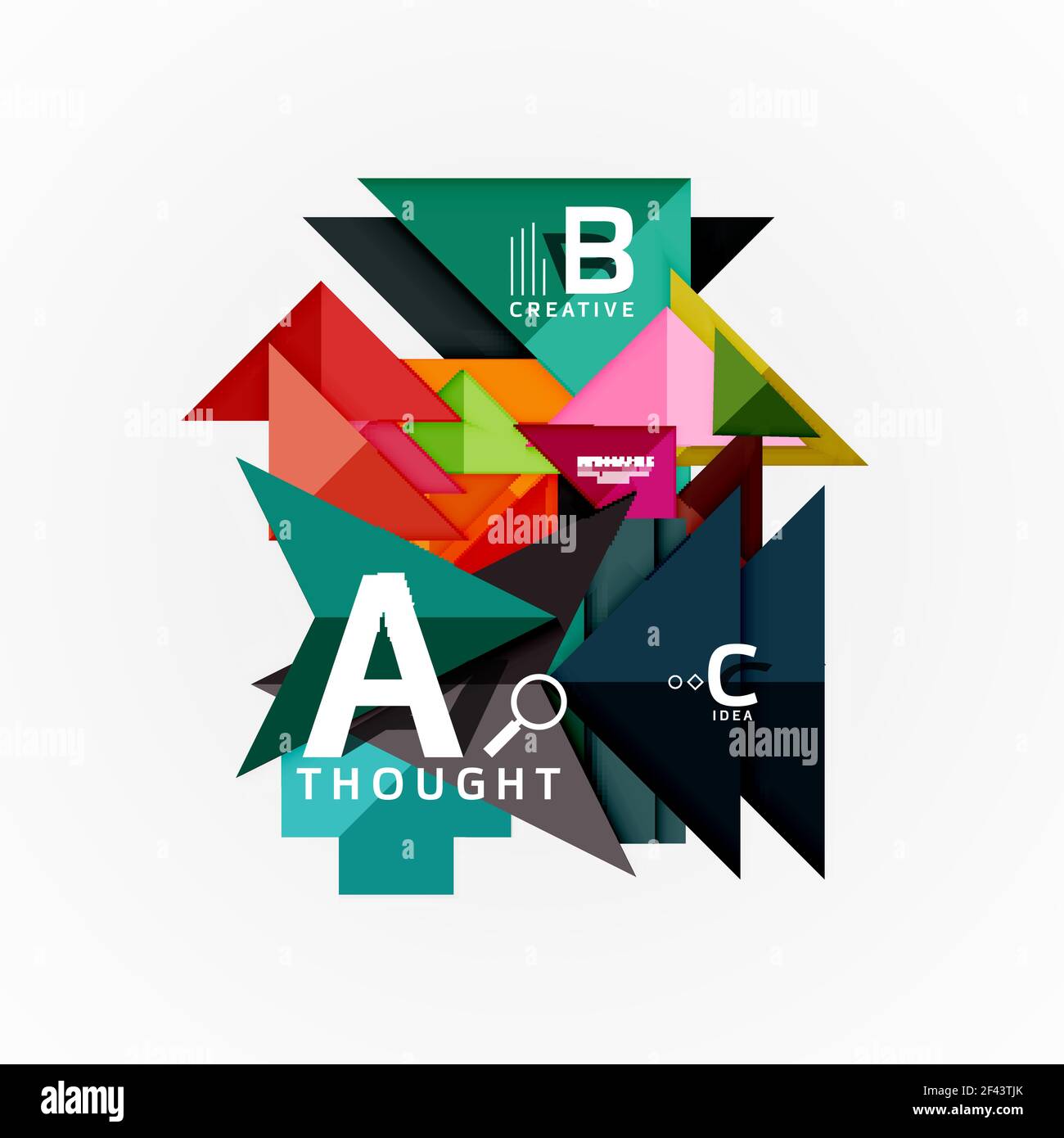 Abstract geometric option infographic banners, a b c steps process. Abstract geometric option infographic banners, a b c steps process. Vector illustration Stock Vector