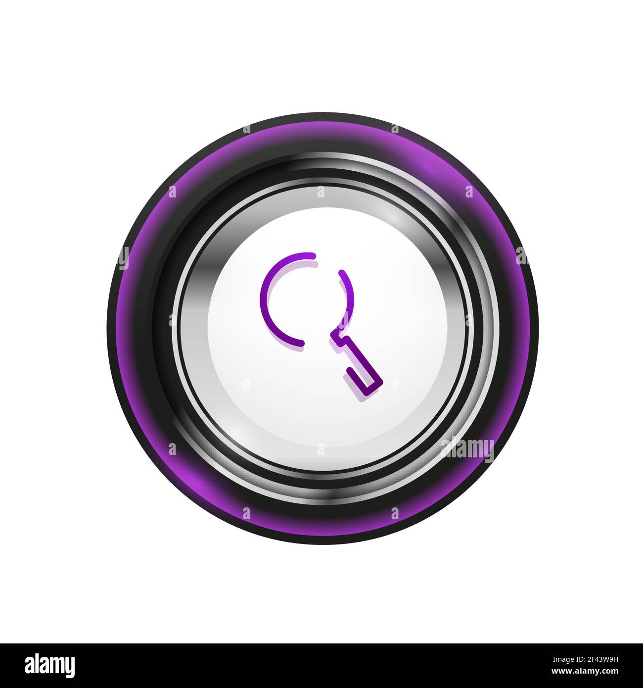 Search magnifyier web button, magnify icon. Modern magnifying glass