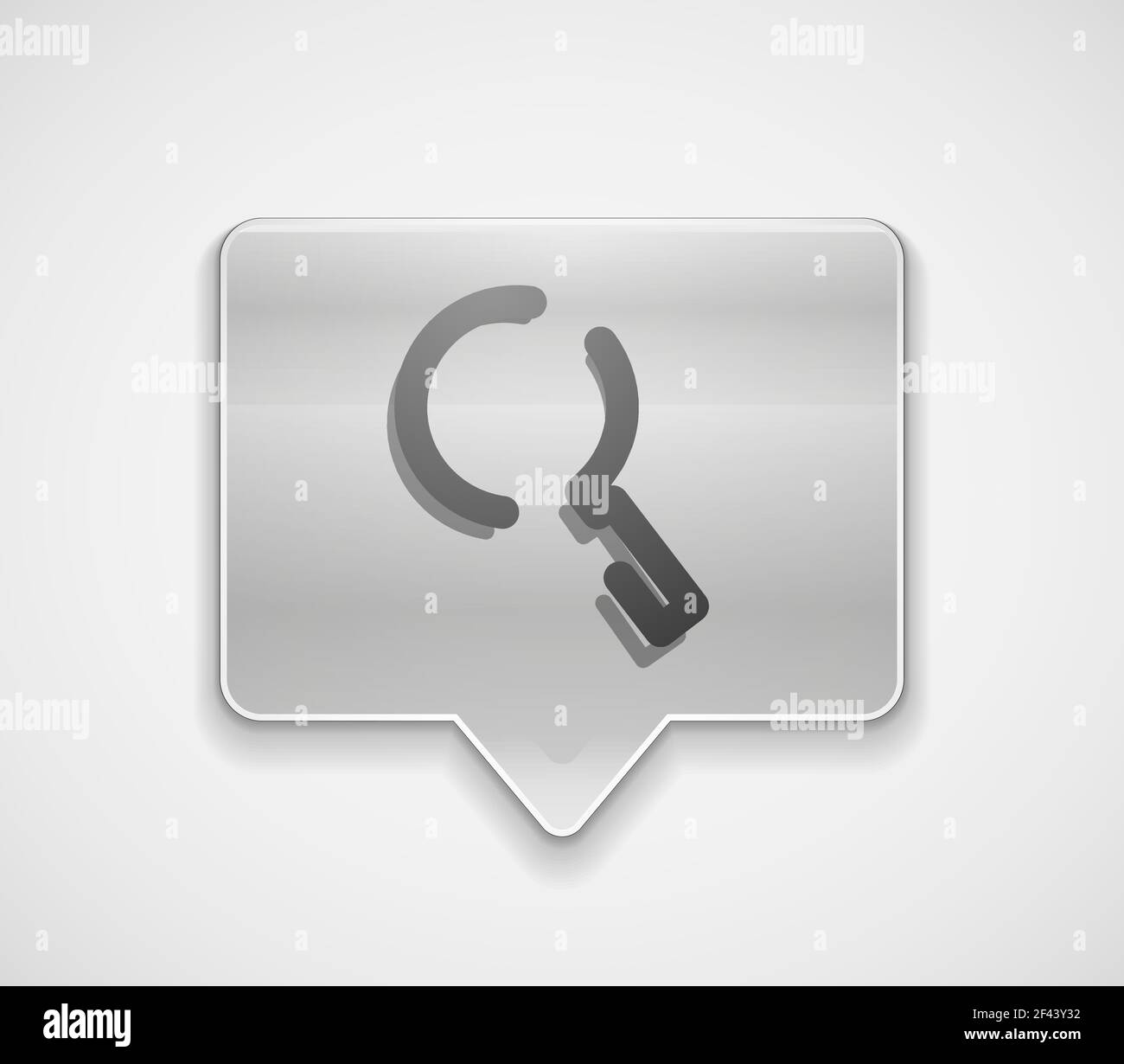 Search magnifyier web button, magnify icon. Modern magnifying glass ...