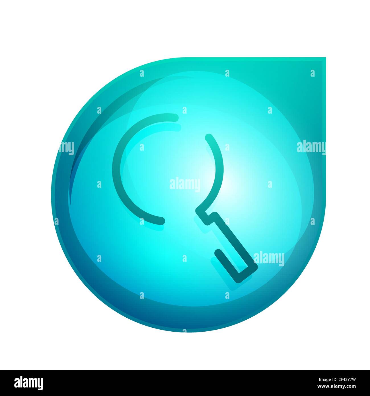 Search magnifyier web button, magnify icon. Modern magnifying glass ...