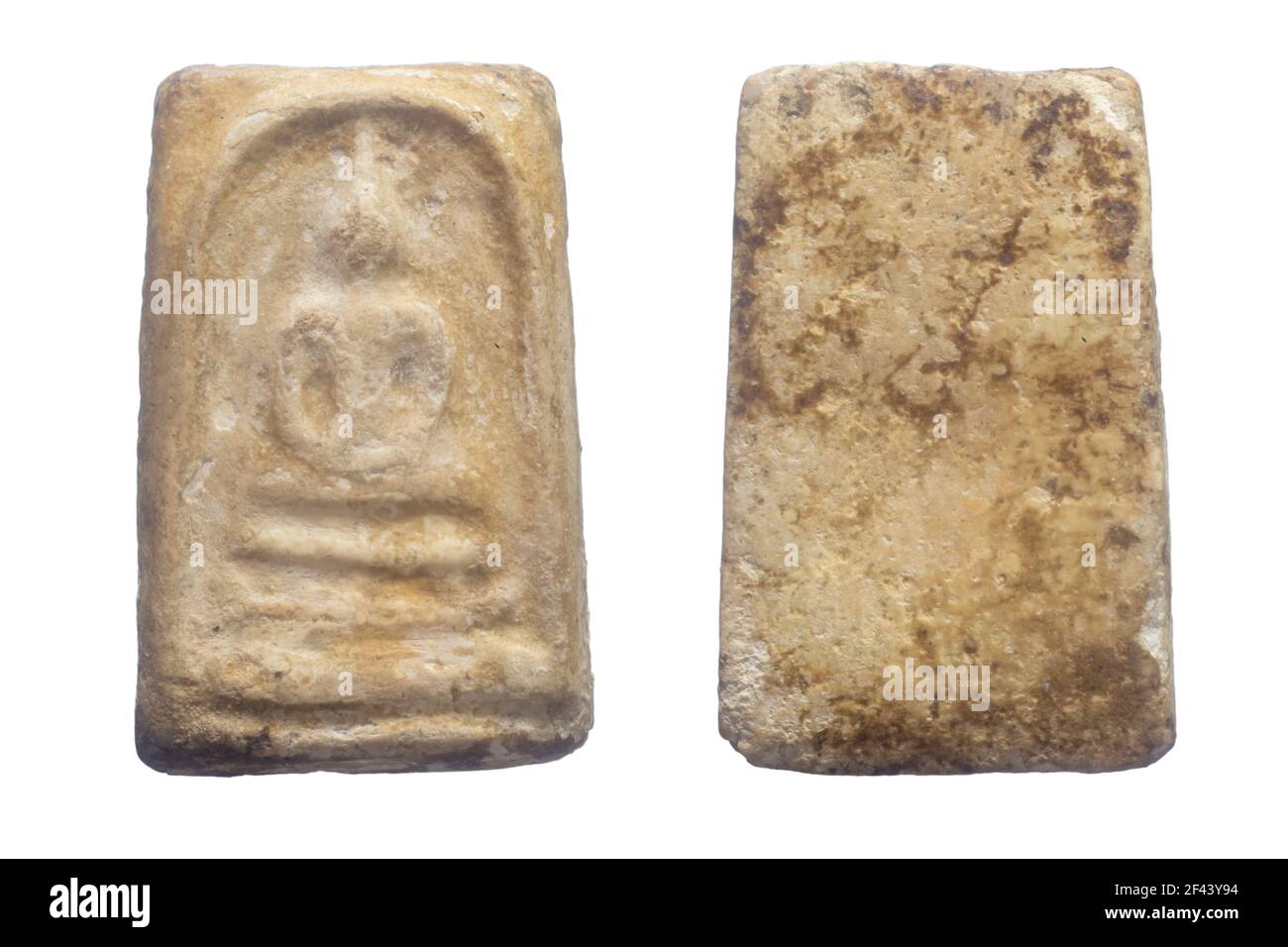 Buddha amulets,  Phra Somdej Bang Khun Prom, Bangkok Thailand Stock Photo