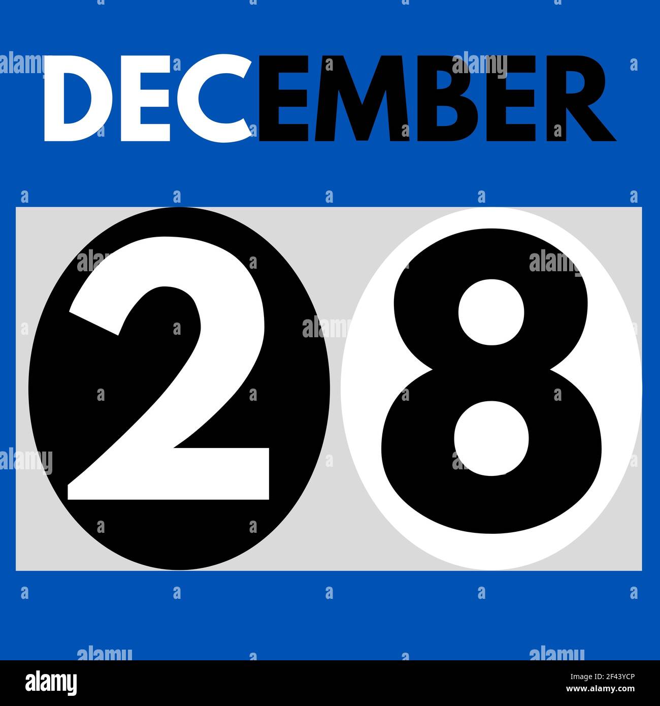 December 28 . Modern daily calendar icon .date ,day, month .calendar ...