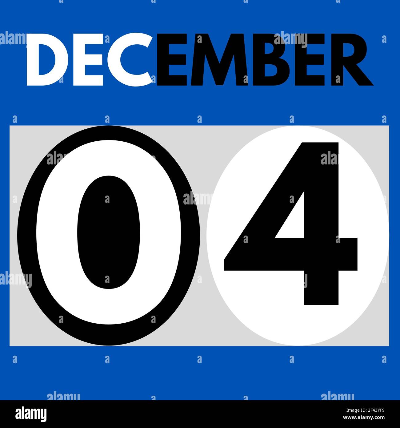 December 4 . Modern daily calendar icon .date ,day, month .calendar for ...