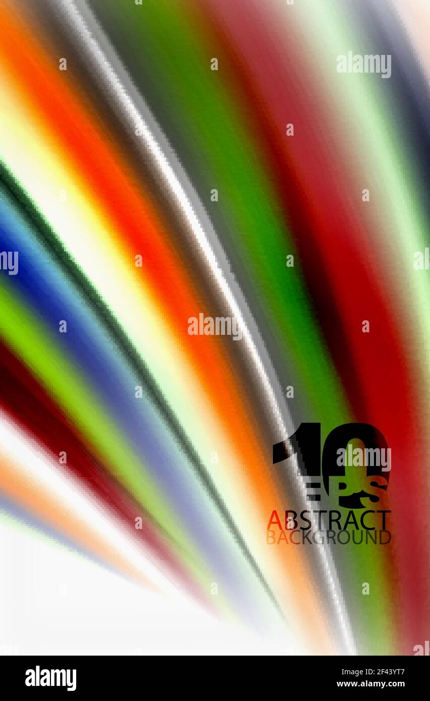 Rainbow color waves, vector blurred abstract background. Rainbow color ...