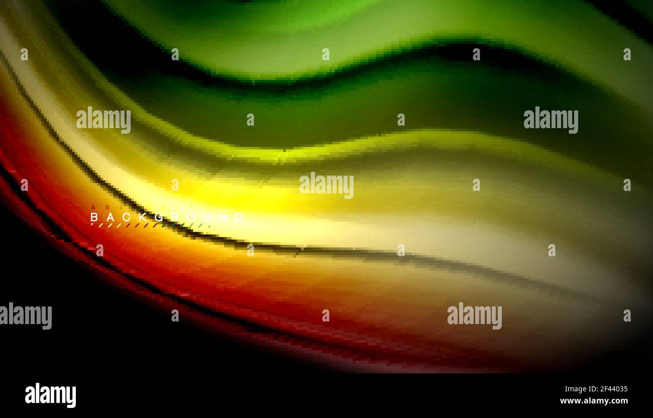 Fluid mixing colors, vector wave abstract background. Abstract wave ...