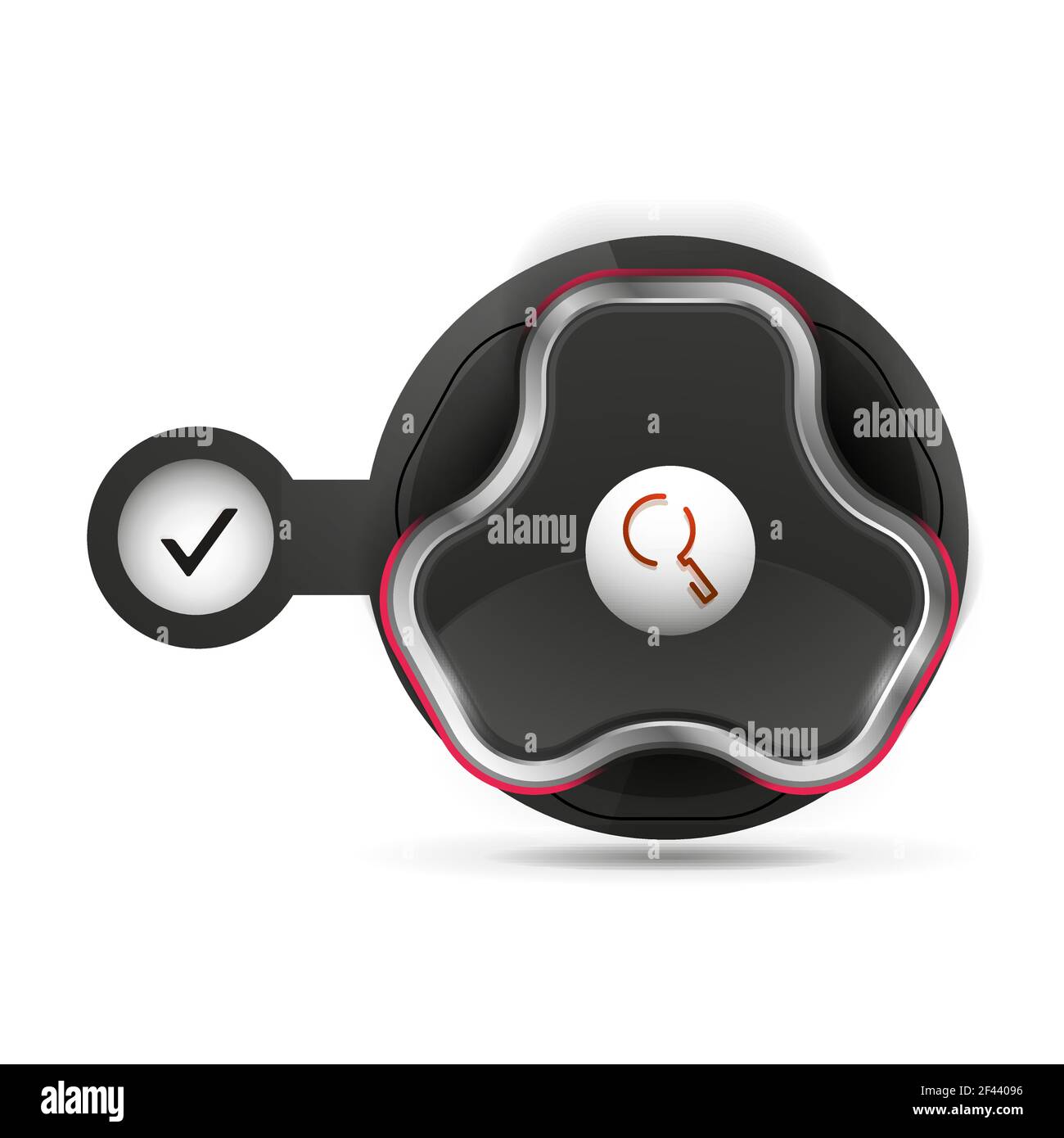 Search magnifyier web button, magnify icon. Modern magnifying glass ...