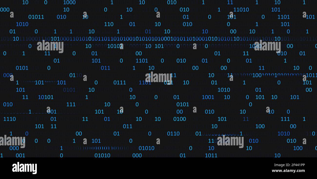 Digital blue clean matrix background with binary code 0 and 1. digits ...