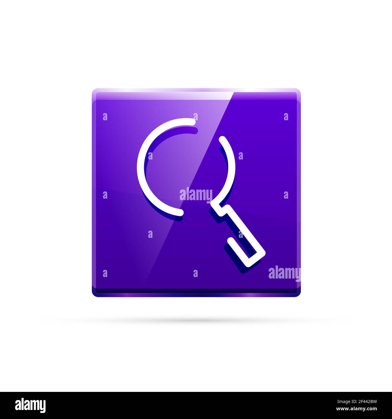 Search magnifyier web button, magnify icon. Modern magnifying glass ...