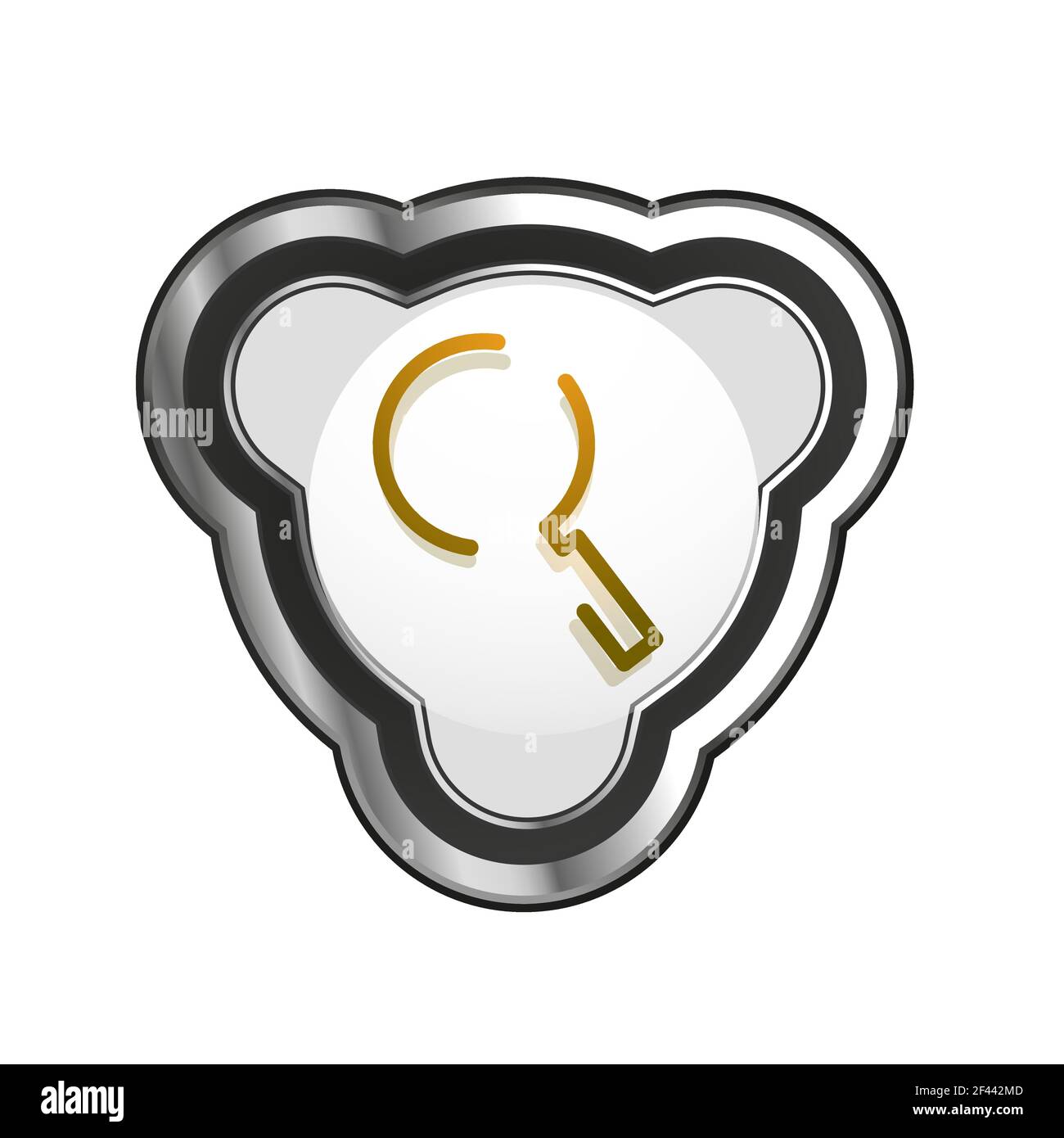 Search magnifyier web button, magnify icon. Modern magnifying glass ...