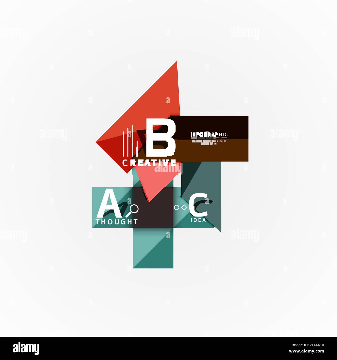 Geometric Option Abstract geometric option infographic banners, a b c steps process ...