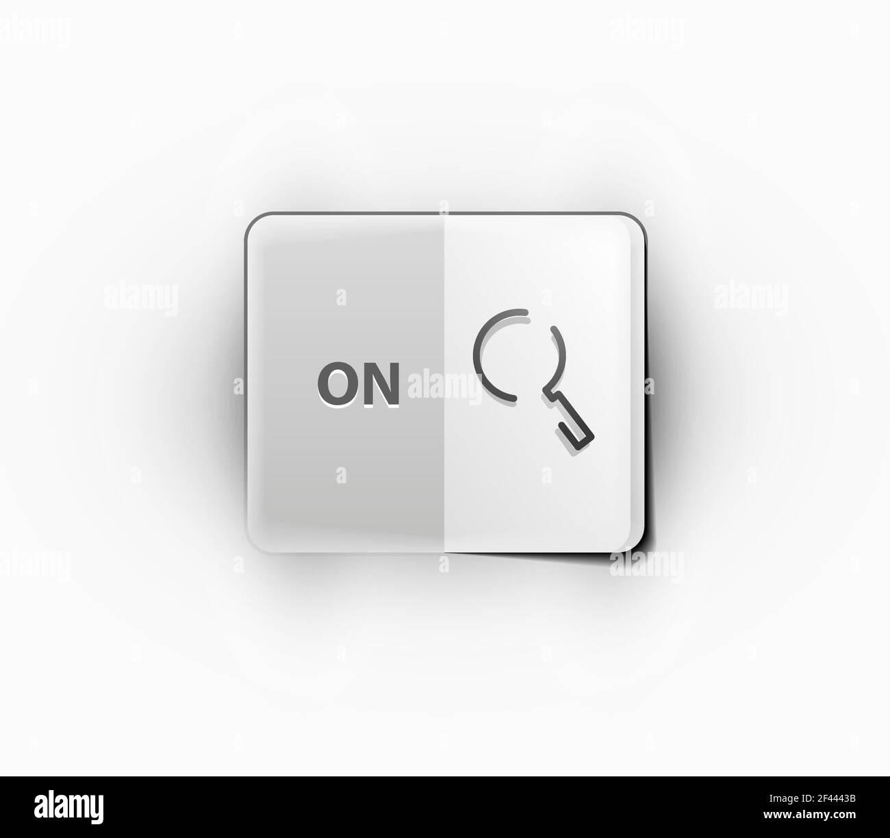 Search magnifyier web button, magnify icon. Modern magnifying glass ...
