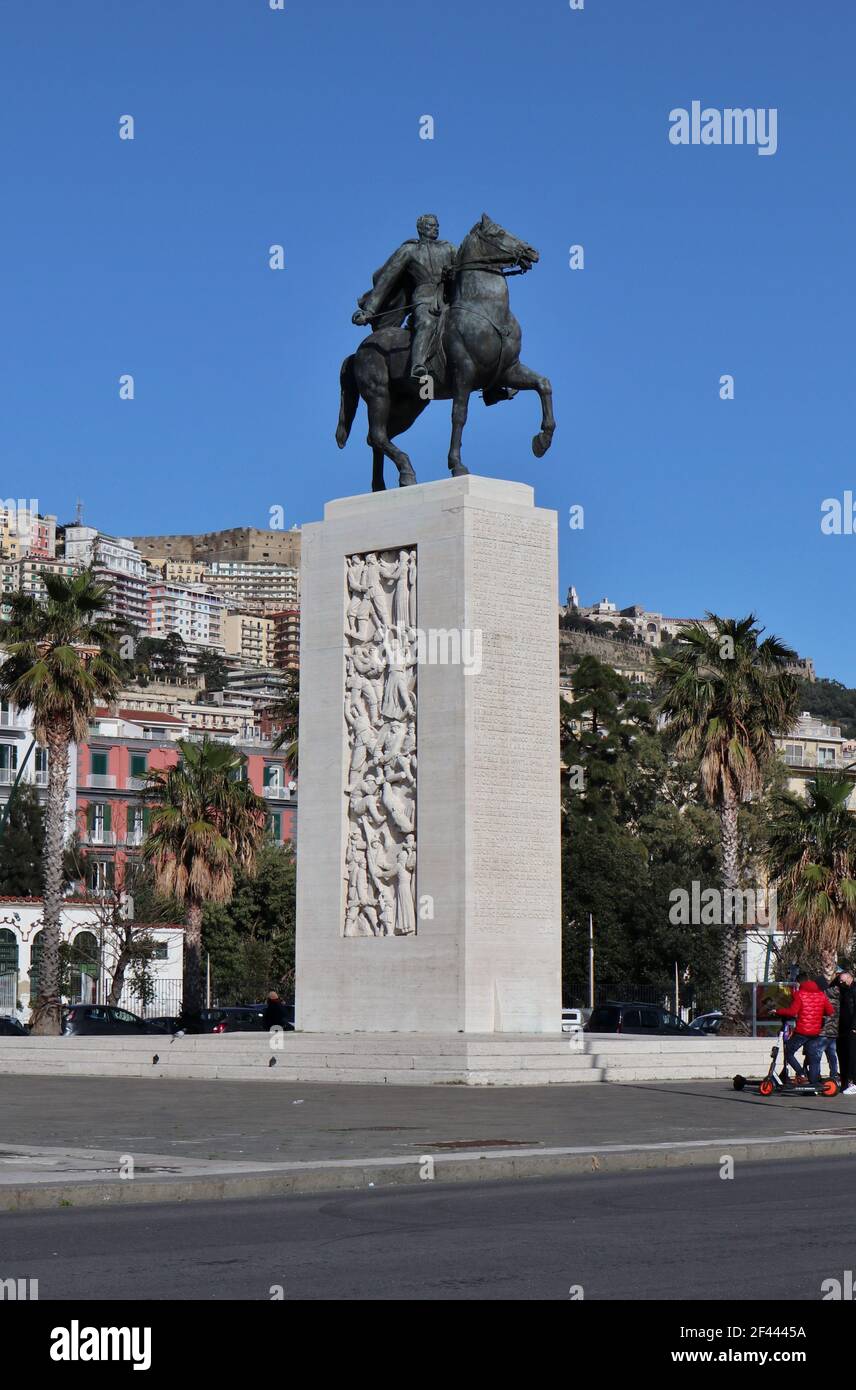 Napoli – Monumento equestre ad Armando Diaz Stock Photo