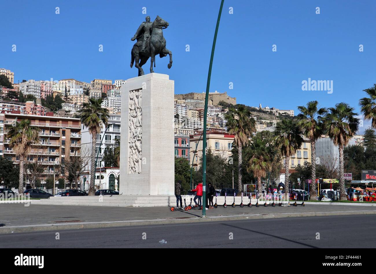 Napoli – Monumento in Rotonda Diaz Stock Photo