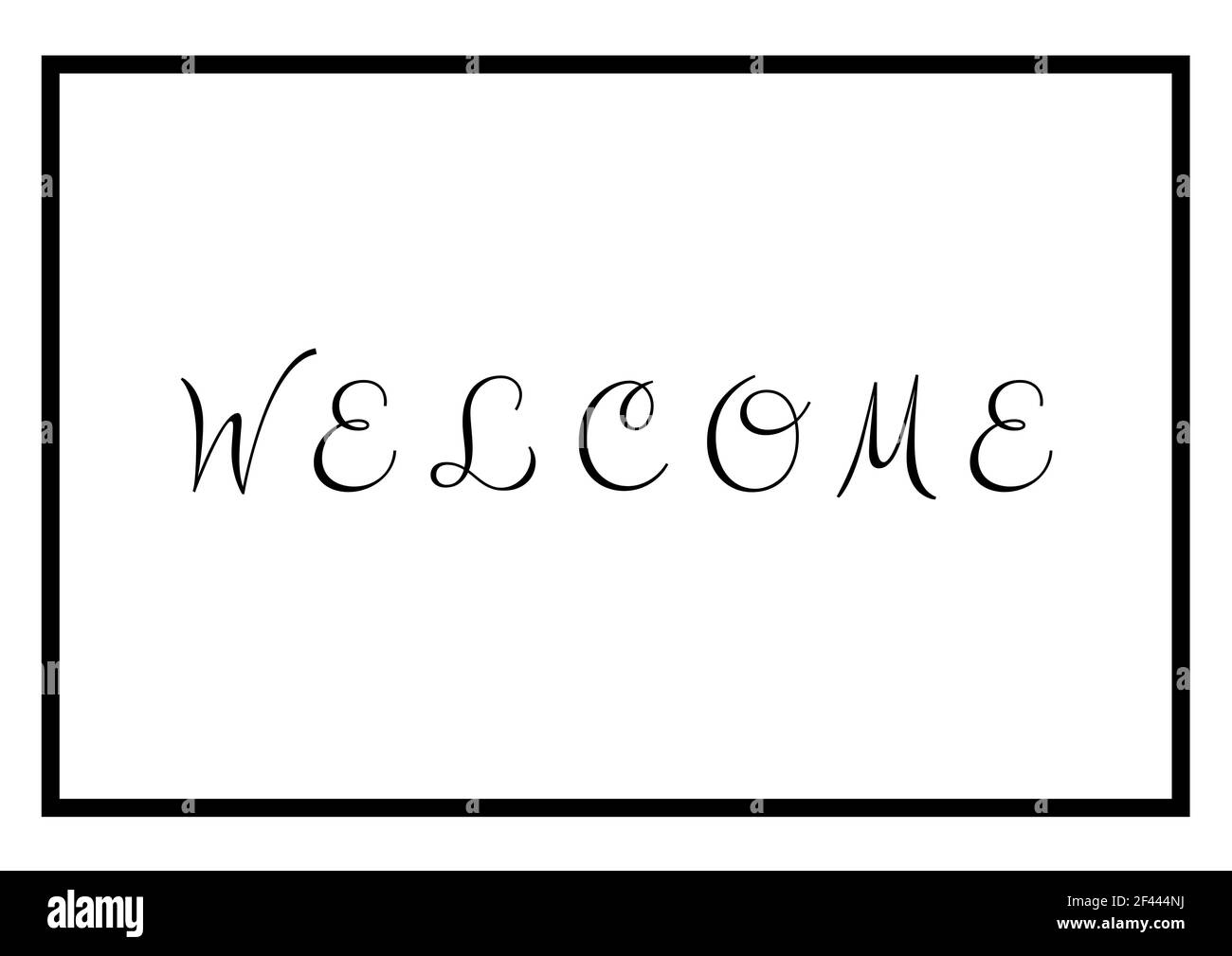 Digitally generated image of welcome text against white background Stock Photo