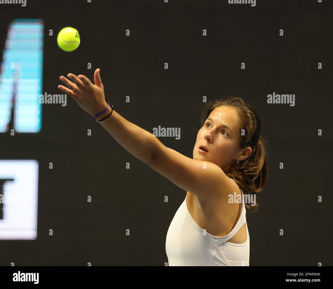 Saint Petersburg, Russia - 18 March 2021: Daria Kasatkina of Russia
