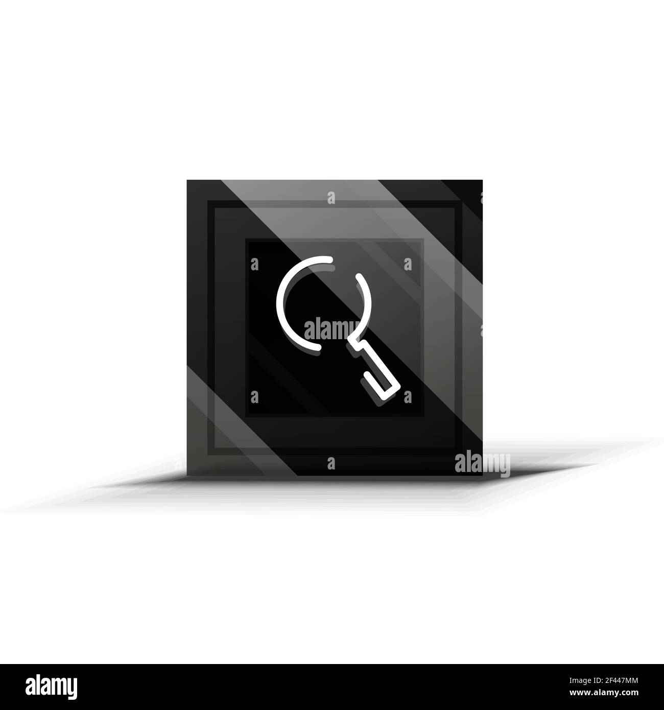 Search magnifyier web button, magnify icon. Modern magnifying glass ...